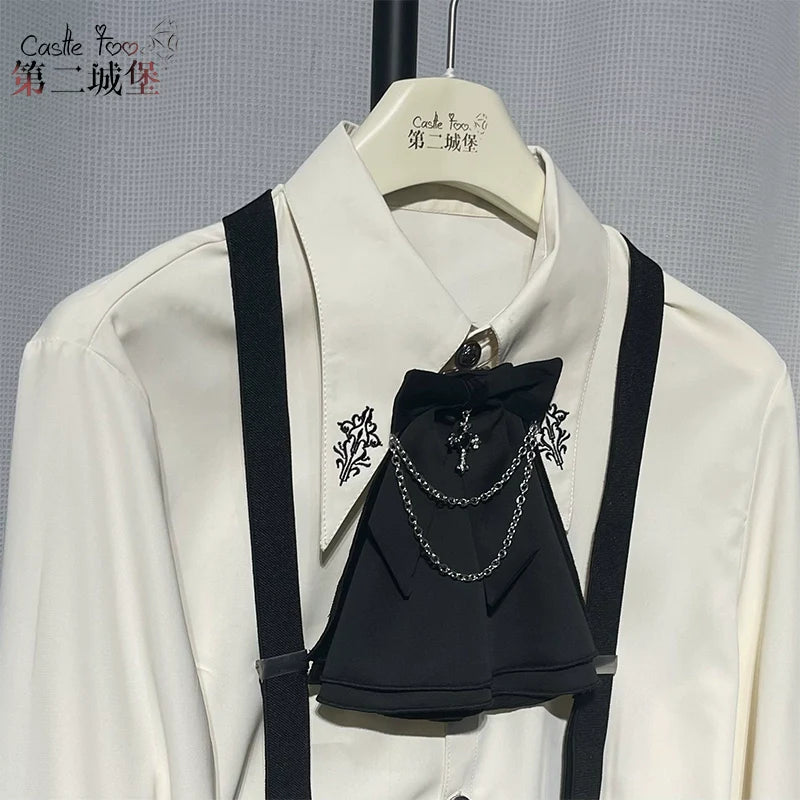 CastleToo - Night Raven Magic - Ouji Lolita Dress Set, Suspender Shorts & Cape