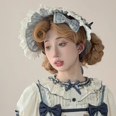 Babyblue - Animal Dinner Handle - Sweet Doll Lolita Headband BNT Bow Trailing Clips