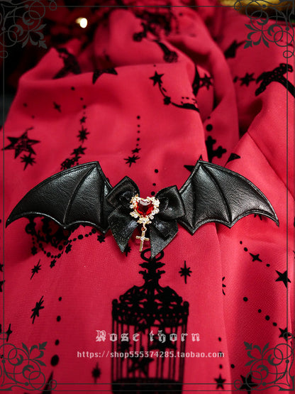 Rose Thorn - Multicolors Gothic Lolita Little Bat Brooch Hairpin