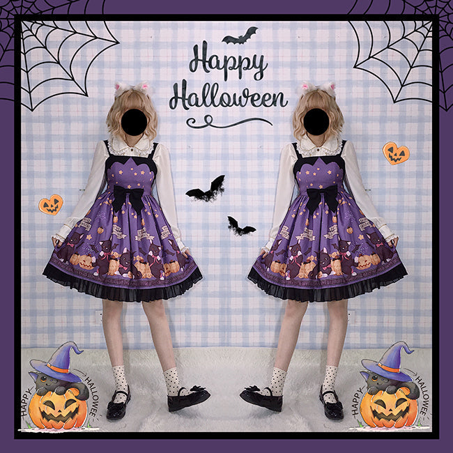 Cheese Cocoa - Vampire Cat - Normal Waist Lolita Halloween JSK Dress