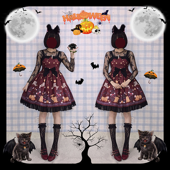 Cheese Cocoa - Vampire Cat - Normal Waist Lolita Halloween JSK Dress