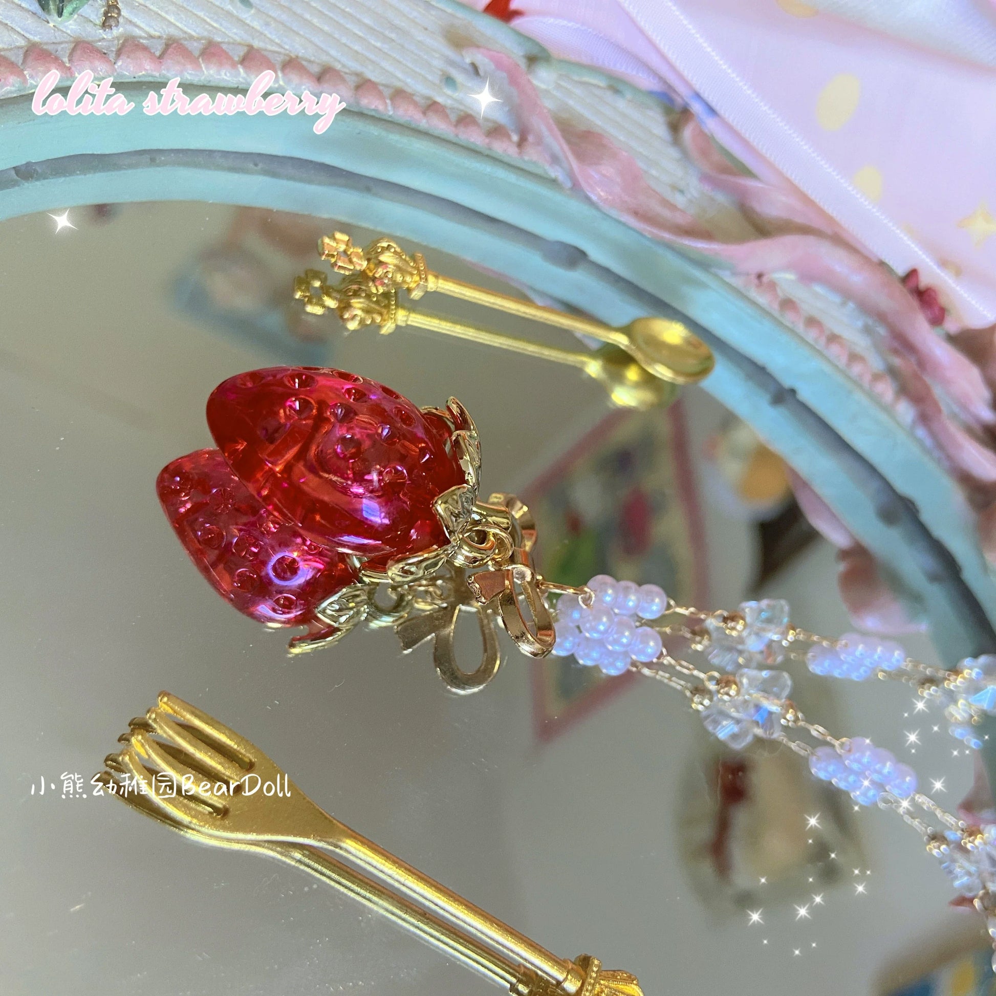 Bear Doll - Sweet Lolita Necklace Strawberry Charlotte Necklace
