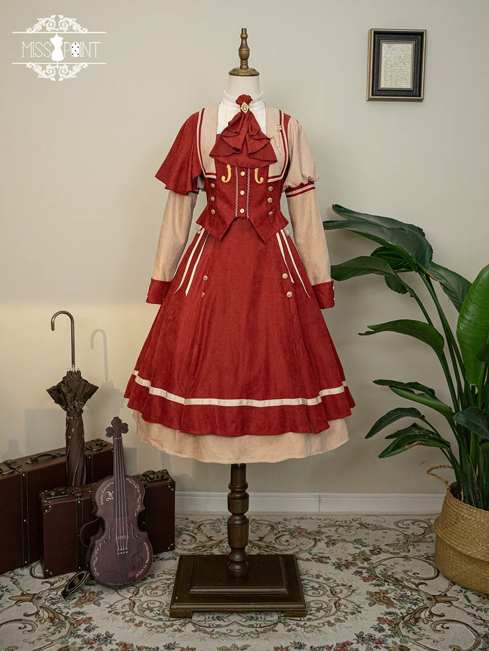 Miss Point - Golden Movement - Elegant Lolita Fishbone Skirt Customized