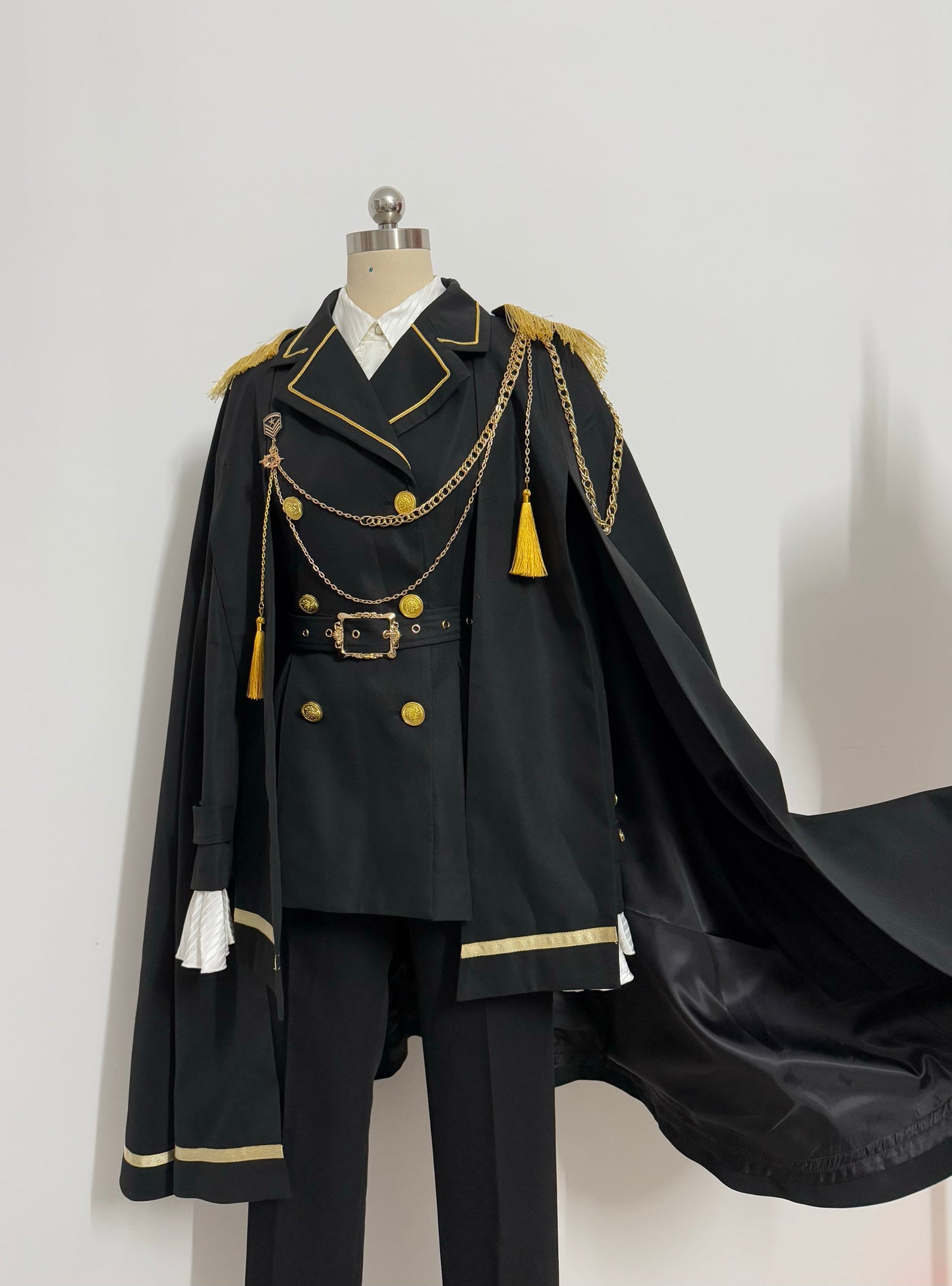 Gazing Galactic - Dawnbreak - Ouji Lolita Pants Suit with Military Coat and Cape