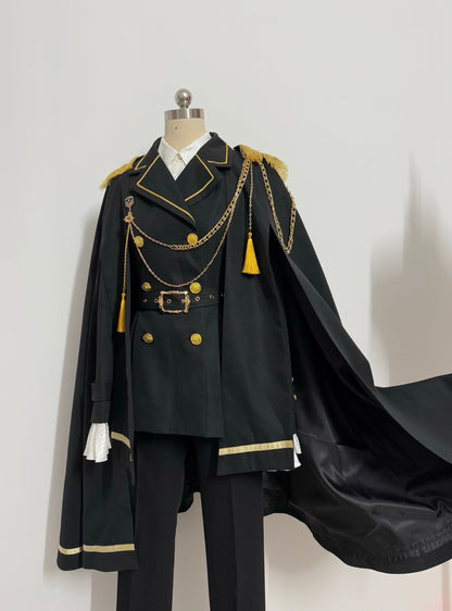 Gazing Galactic - Dawnbreak - Ouji Lolita Pants Suit with Military Coat and Cape