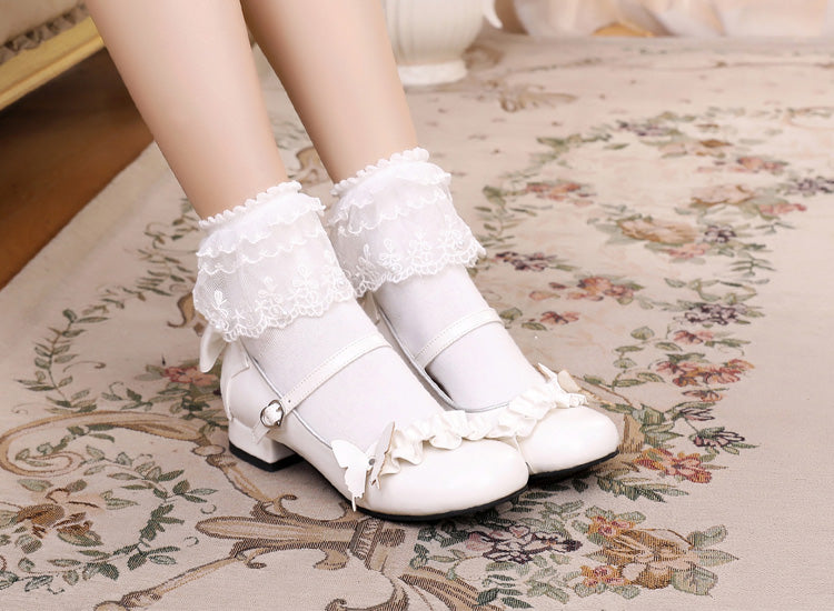 Sosic - Stand Still and Don't Fly - Daily Sweet Lolita Round Toe Handmade Shoes