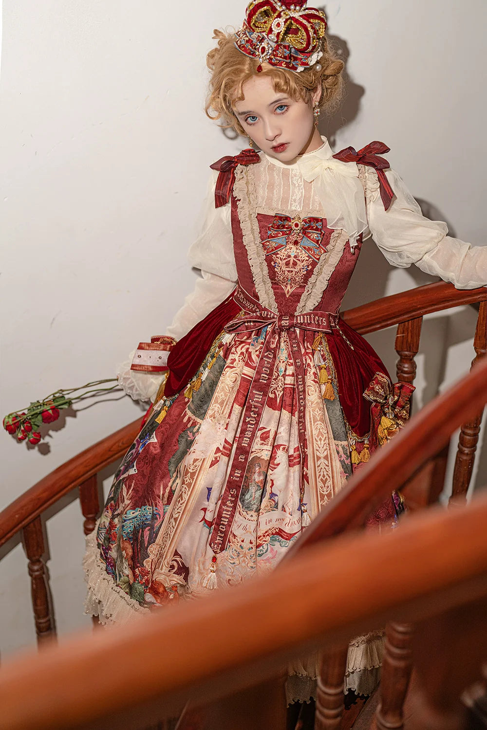 Miss Point - Kaleidoscope - Classical Lolita Shirt Dot Gauze Detachable Puff Sleeve Blouse Customized