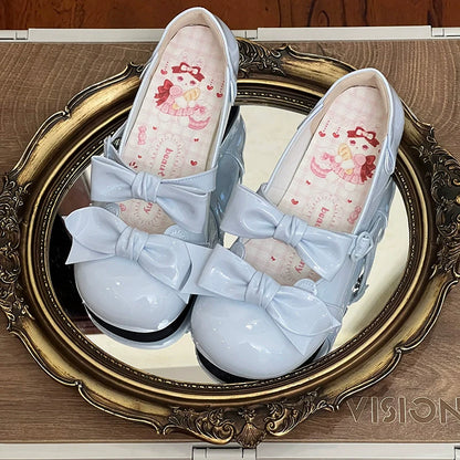 Beauty Bunny - Kawaii Lolita Shoes Low Heels Round Toe PU Shoes