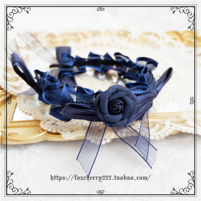 Fox Cherry - Sweet Lolita Bow Hairband Hairclip