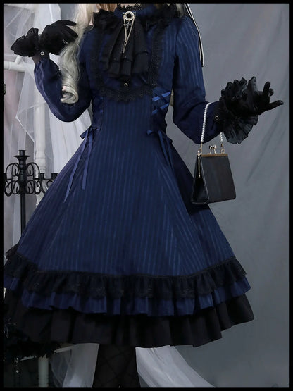 Miss Point - Perintz Manor - Gothic Lolita OP Long Sleeve Retro Lolita Dress