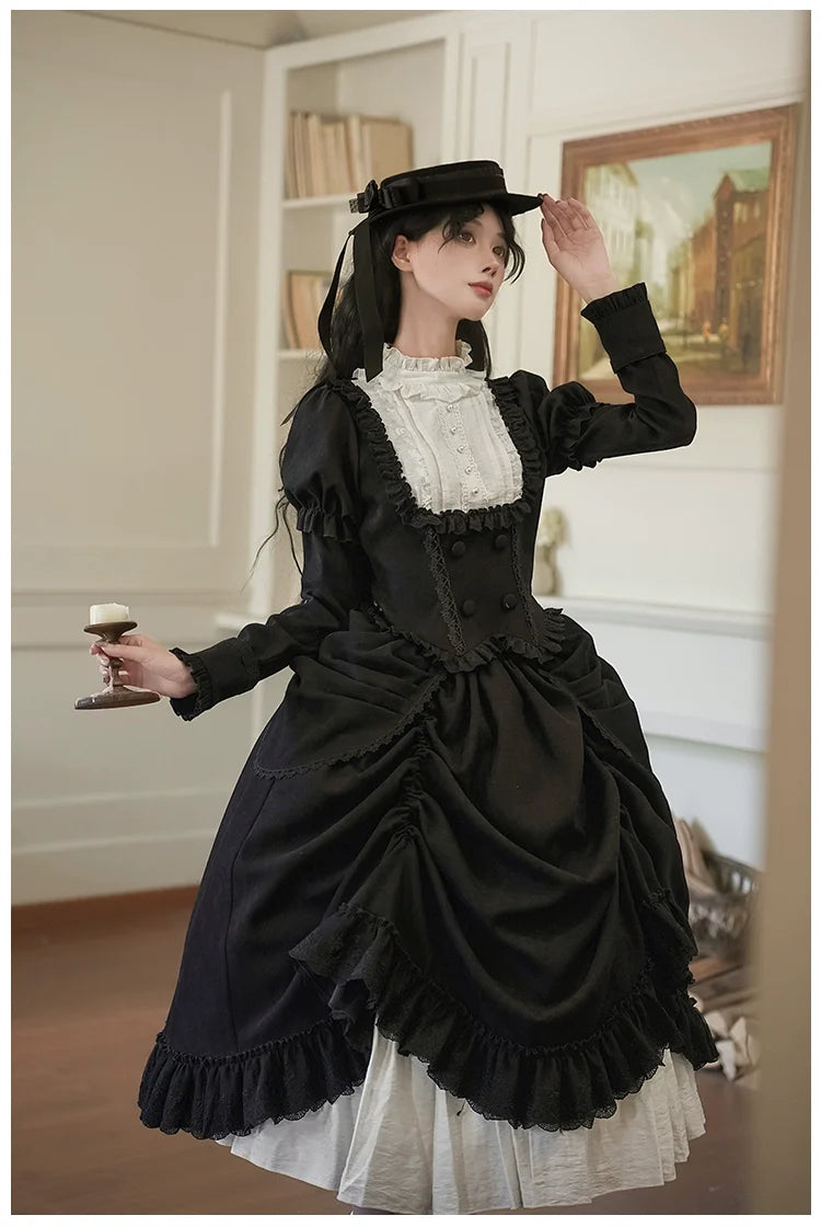 With PUJI - Fog City Time Difference - Classic Lolita SK & Blouse Suit