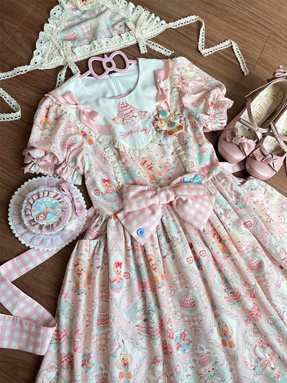 NanShengGe - Sheep Party - Sweet Lolita OP V-Neckline Lolita Dress