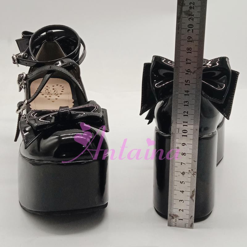 Antaina - Lolita Bow Platform Shoes Multiple Colors