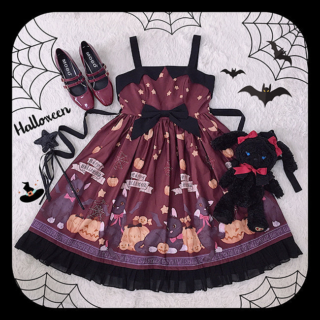 Cheese Cocoa - Vampire Cat - Normal Waist Lolita Halloween JSK Dress