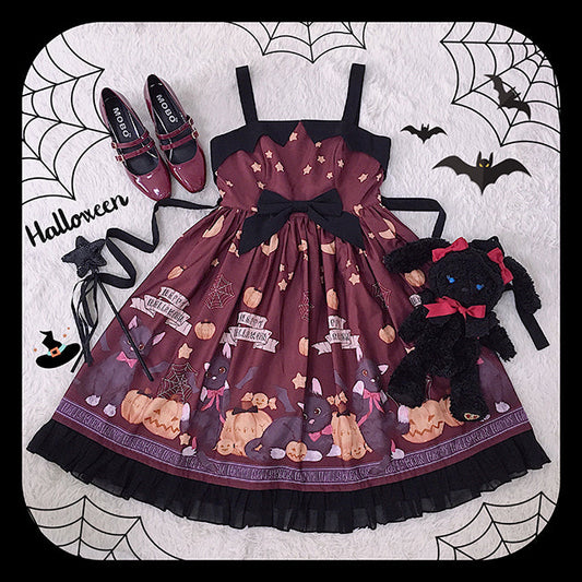 Cheese Cocoa - Vampire Cat - Normal Waist Lolita Halloween JSK Dress