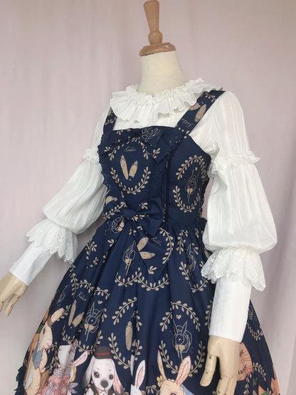 Yilia - Plush Size Lolita Mutton Sleeve Blouse