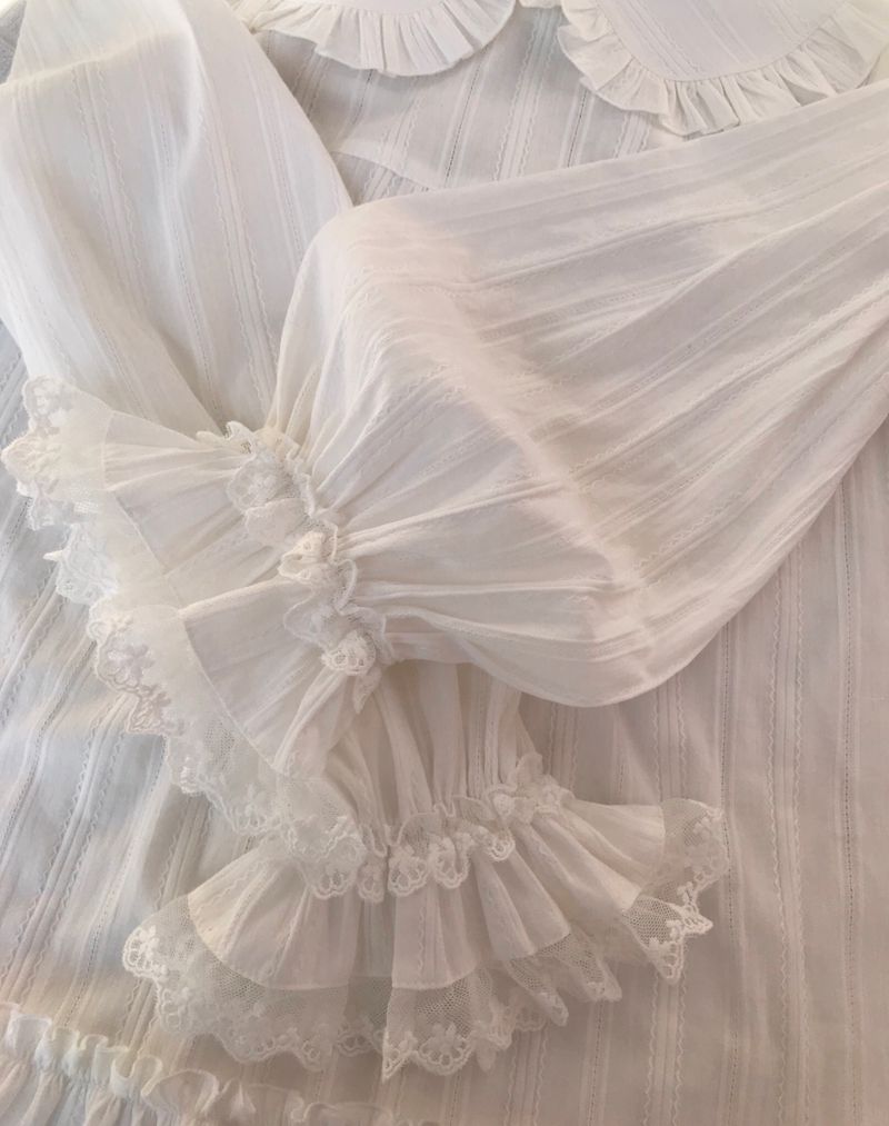 Yilia - Sweet Lolita Cotton Long Sleeve Blouse