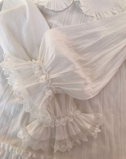 Yilia - Sweet Lolita Cotton Long Sleeve Blouse