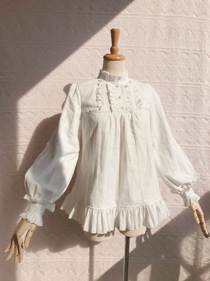 Yilia - Japanese Fashion Cotton Lolita Long Sleeve Blouse
