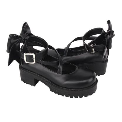 Angelic Imprint - Punk Lolita Black Platform Shoes