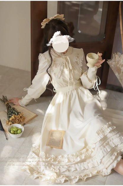 HuTaoMuJK - Wind Kiss Tulip - Classic Lolita OP Elegant Lolita Cardigan