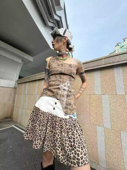 Designer camouflage tube top【s0000009816】