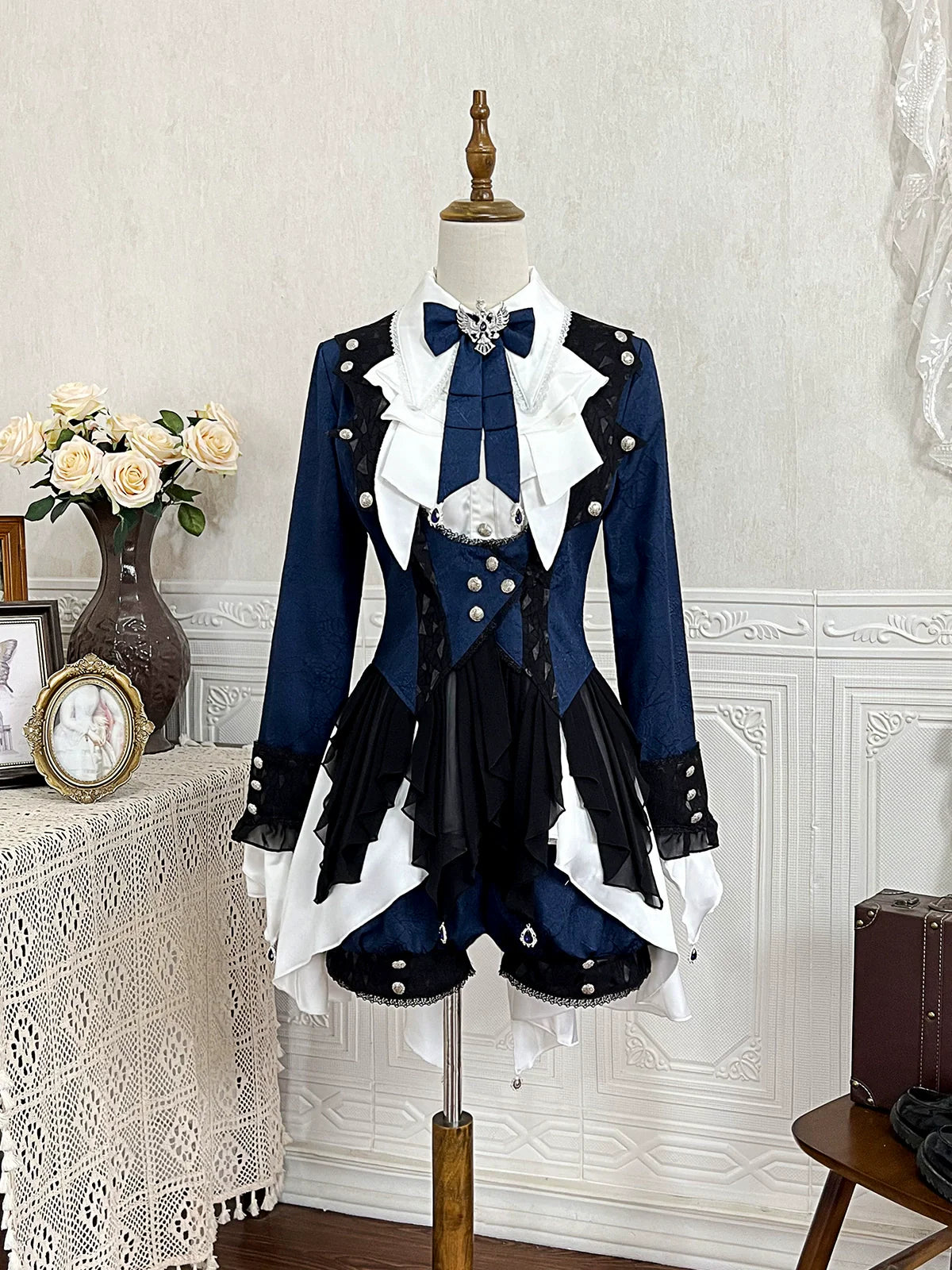 Xiongdoujiang - Chris' Son - Ouji Lolita Coat set, Irregular Hem Dress