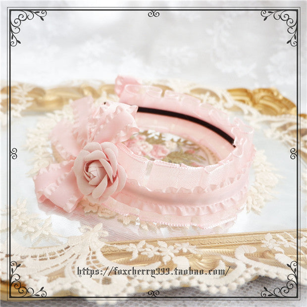 Fox Cherry - Sweet Lolita Bow Hairband Hairclip