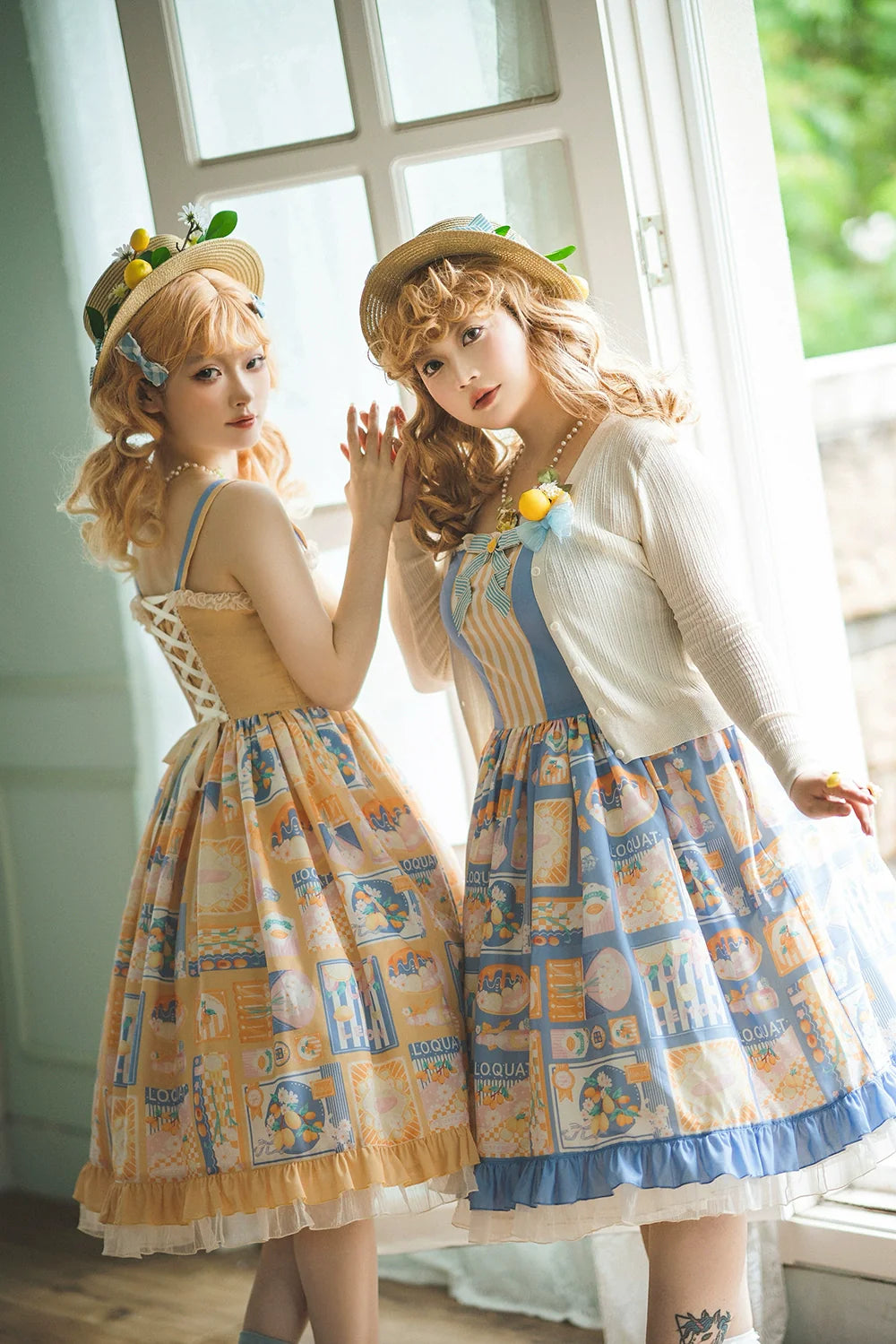 Miss Point - Daisy Lemon - Daily Lolita Lemon Print JSK Customized
