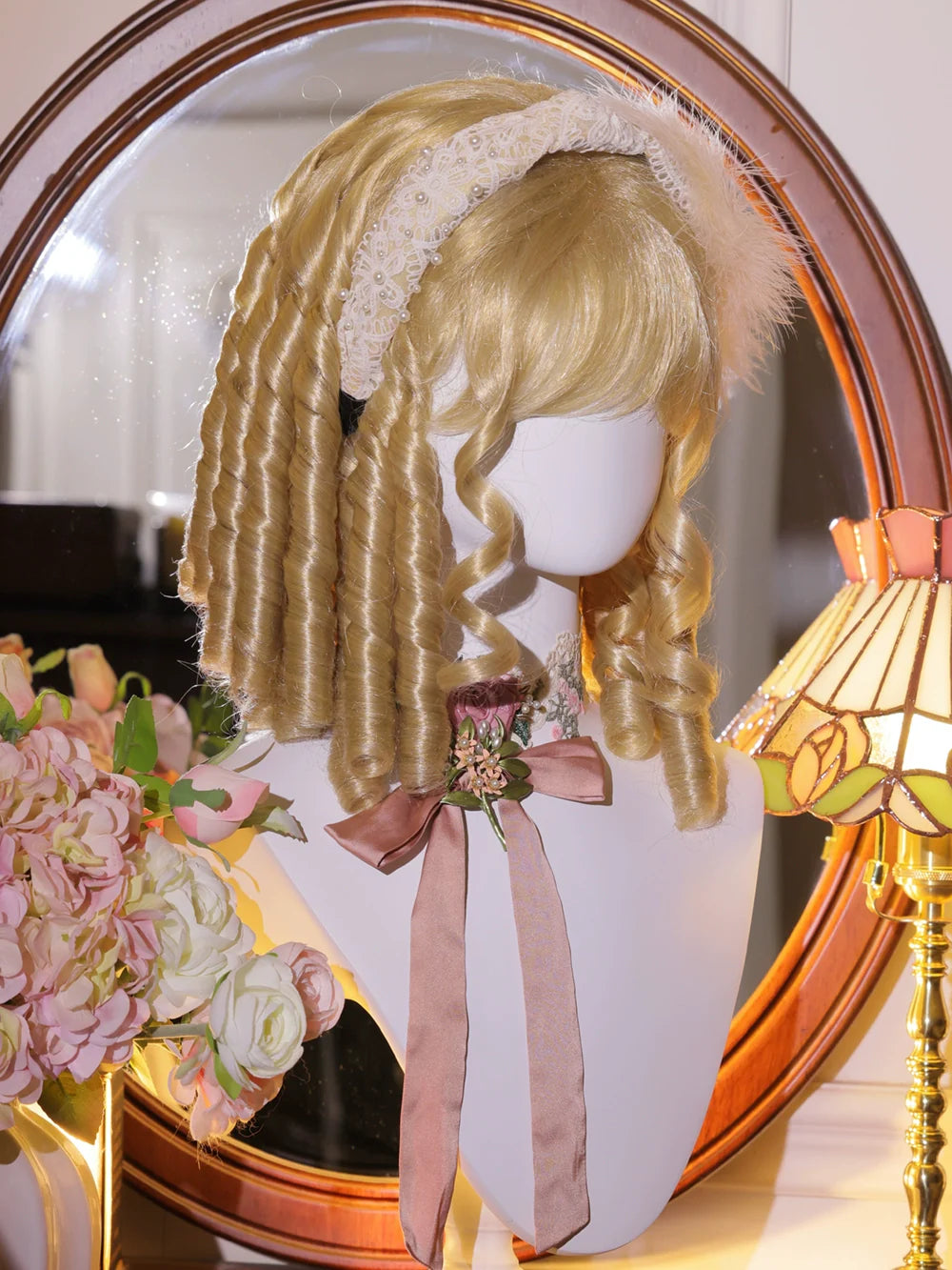 Mabuxi - 33CM Sparkling Lolita Wig Roman Curls Gorgeous Court Wig