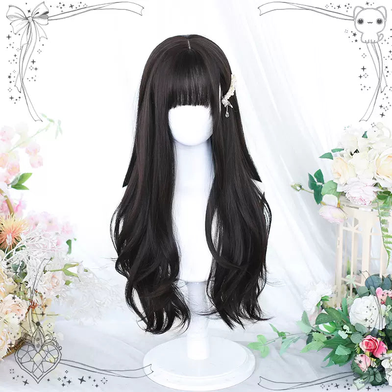 Dalao Home - Lolita Long Curly Natural Cold Brown Wig
