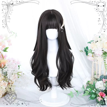 Dalao Home - Lolita Long Curly Natural Cold Brown Wig