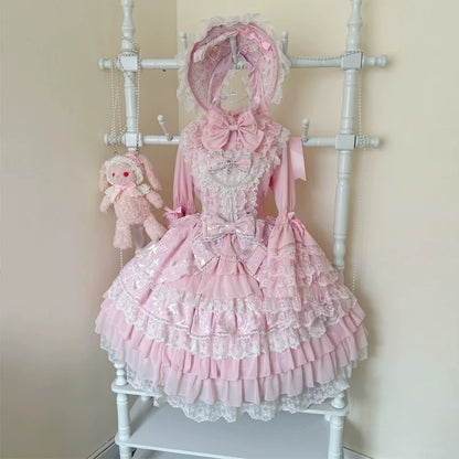 Hanguliang - Love Feathered Bond - Wedding Sweet Lolita JSK Gorgeous Bridal Blouse