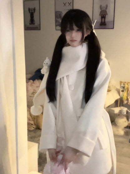 Platycodon House - Winter Sweet Lolita Coat Long Scarf Outerwear