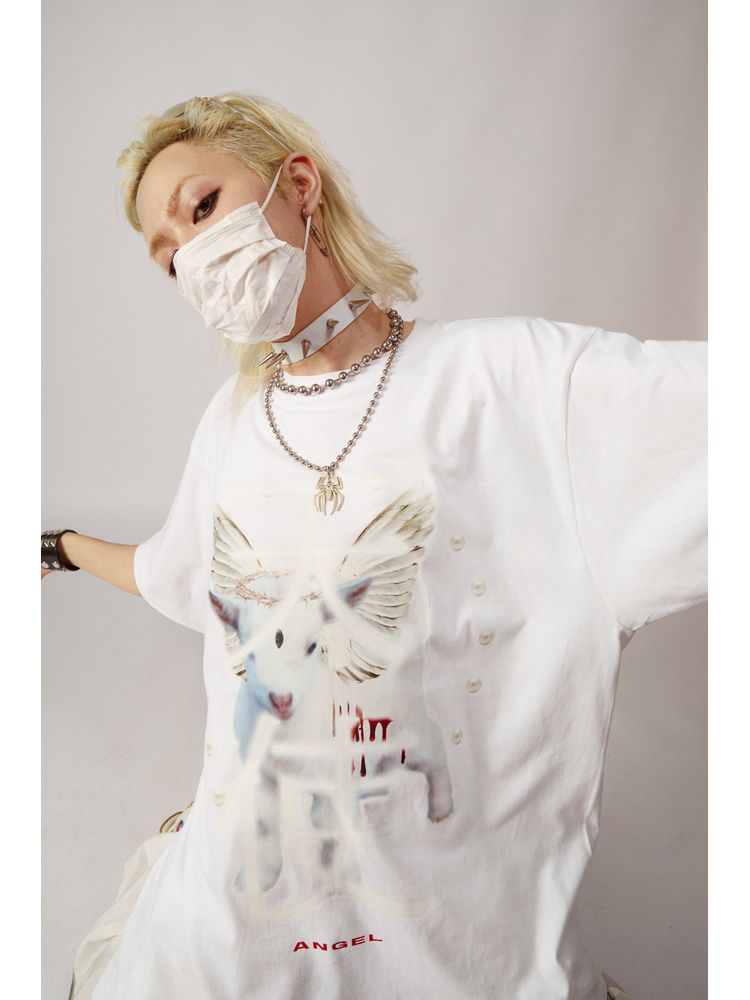 Angel and Devil loose T-shirt【s0000001845】