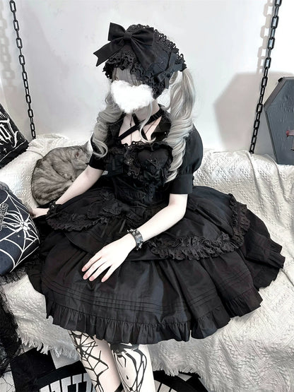 Dark Star Island - Halloween Gothic Lolita JSK Short Lolita Jumper Dress