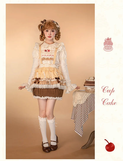 Mademoiselle Pearl - Cup Cake - Sweet Lolita OP Dress Kawaii Lolita JSK SK