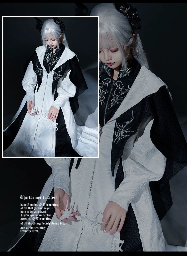 Morning mist and warbler - Dragon Scale - Gothic Lolita Jumper Dress Goth Coat