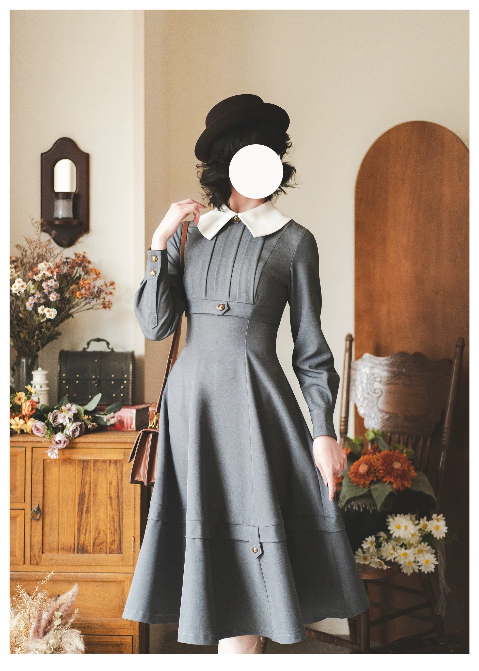 Forest Wardrobe - Forest Antique Box - Classic Lolita OP Dress with Detachable Short Cape