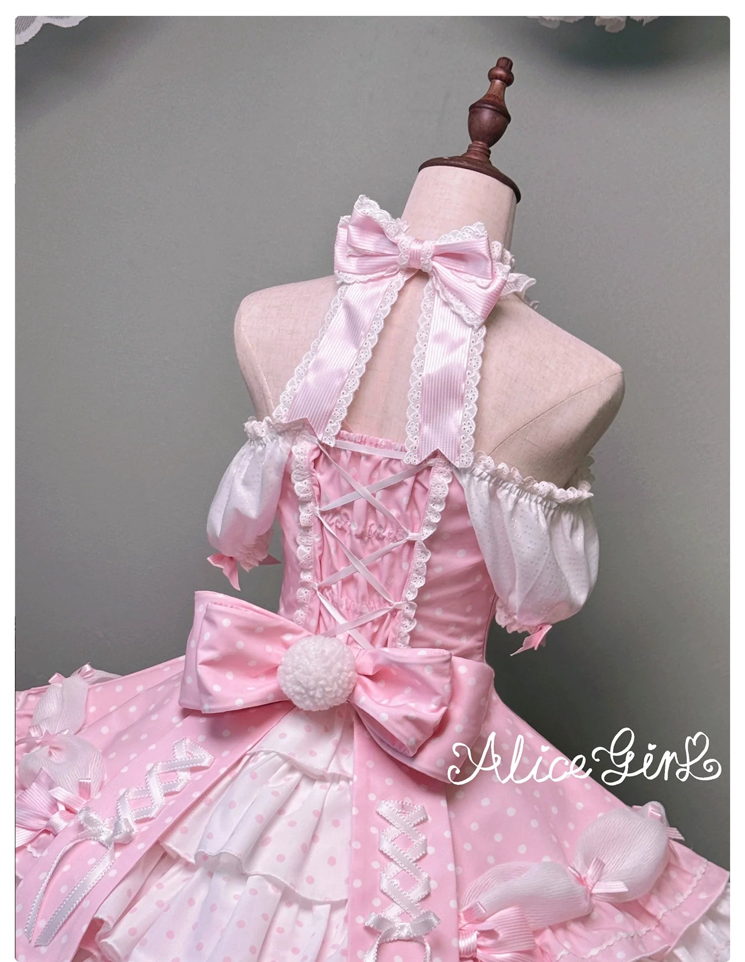 Alice Girl - Old School Polka Dots - Halter Neck Sweet Lolita OP Dress