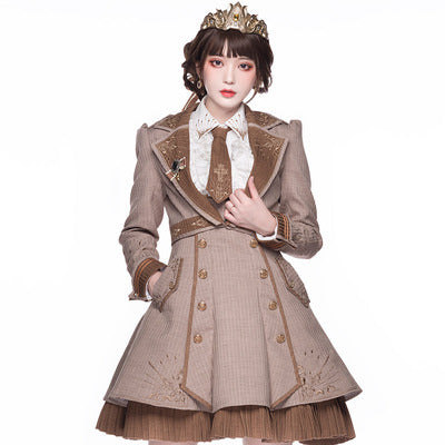 Youpairui - Sheffield - British-style Khaki Ouji Lolita Set
