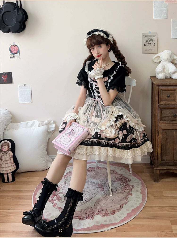 Sweet Date - Wedding Lolita Dress Bridal Elegant Retro JSK Daily Lolita Shirt