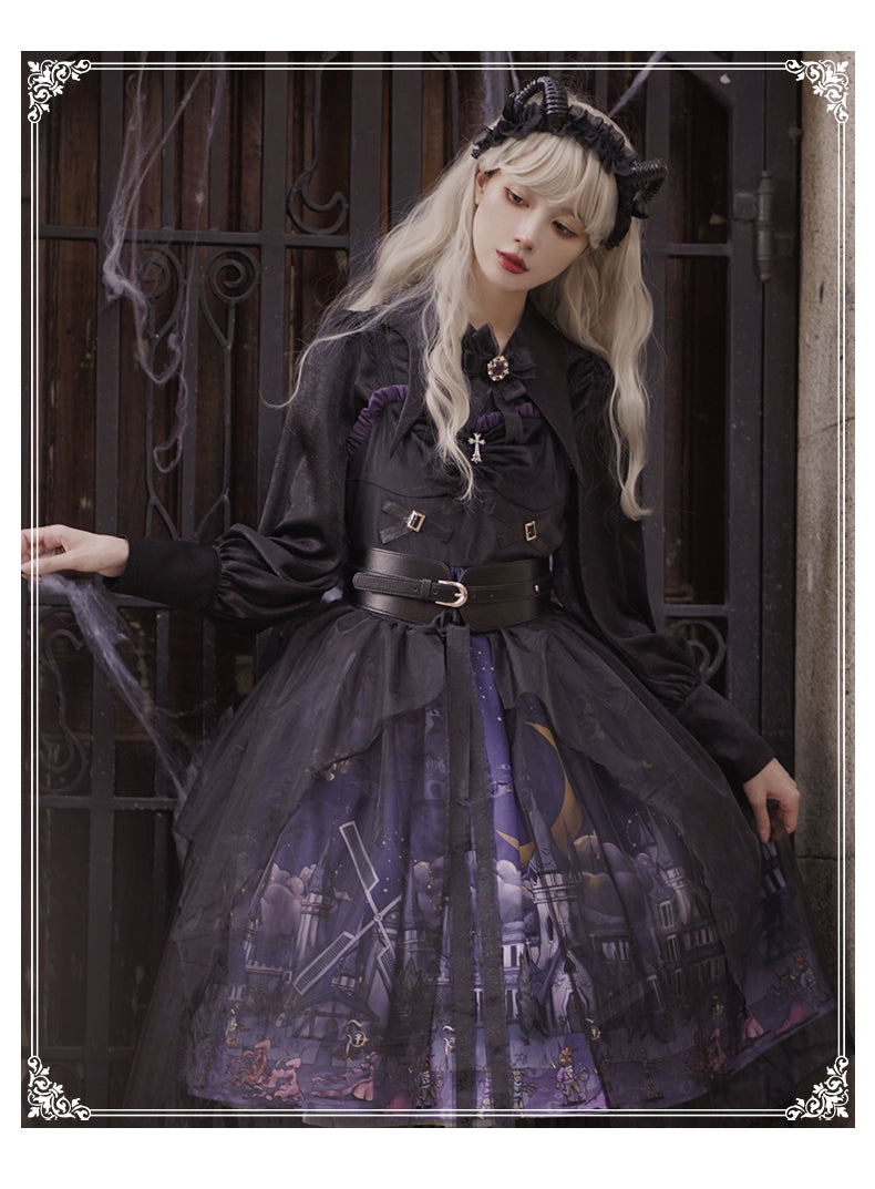 YingLuoFu - Witchville Halloween Gothic Lolita Jumper Dress