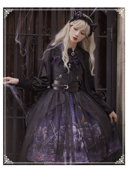 YingLuoFu - Witchville Halloween Gothic Lolita Jumper Dress