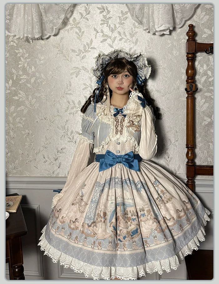 Alice Girl - Sea Salt Fairytale - Sweet Lolita Headdress Built-in Wire BNT and Bow KC