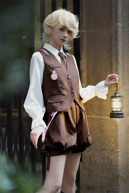 Letters from Unknown Star - Detective Rabbit Kiri - Ouji Lolita Outfits, Backpack Pants