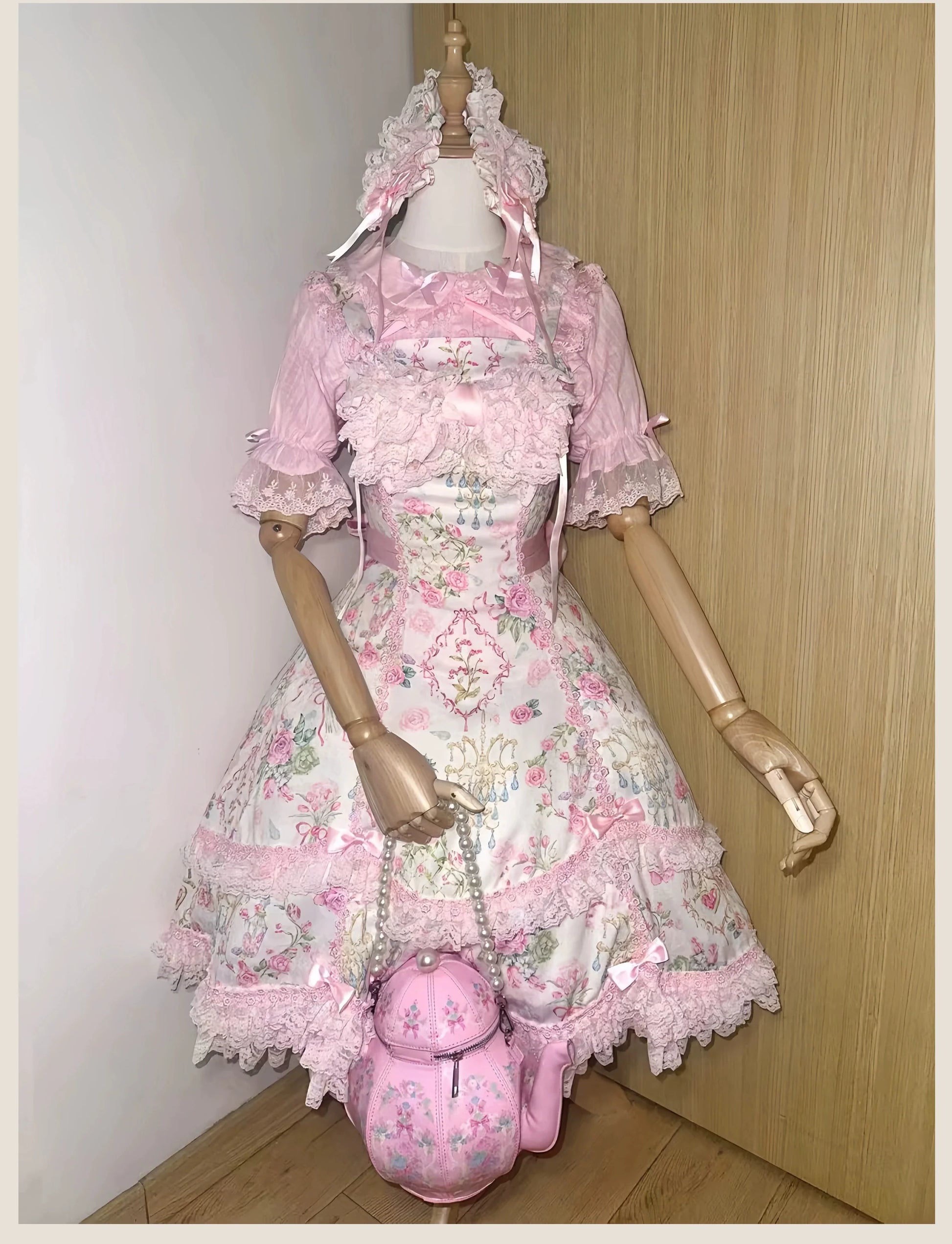TaTaTa Lolita - Spring 2025 - Old School Lolita Jumper Dress, Floral Prints