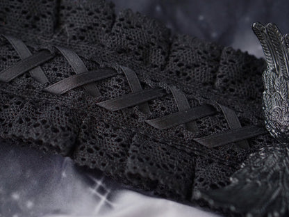 Strange Sugar - Black Wings Halloween Goth Lolita Hairband