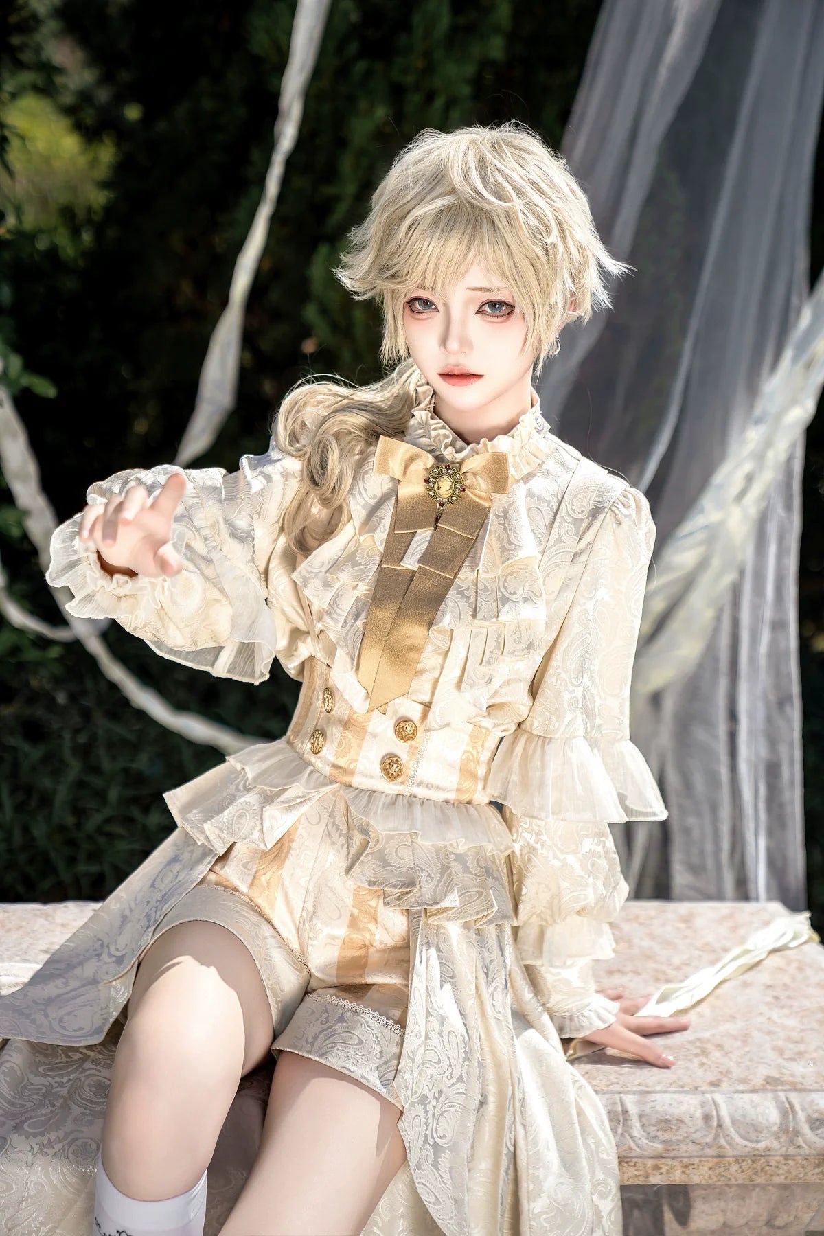 Designer's Gift - Ouji Lolita Suspender Shorts & Shirt