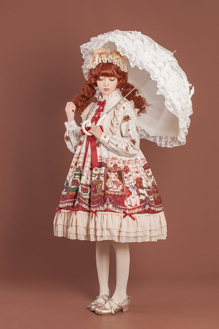OCELOT - Crown Bear - Kawaii Daily Lolita Long OP Dress